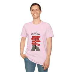 Road Trip Therapy Unisex Softstyle Girls T-Shirt - Adventure & Humor