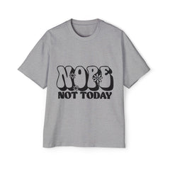 Men's Oversized Tee - 'Nope Not Today' Graphic T-Shirt
