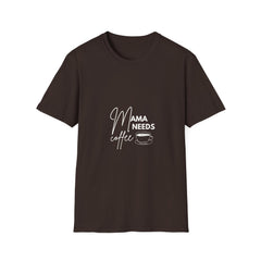 Mama Needs Coffee Unisex Softstyle Parents T-Shirt - Perfect for Moms and Coffee Lovers