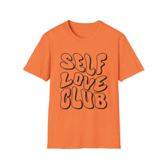 Self Love Club Printed English quotes Unisex Softstyle T-Shirt - Inspirational Graphic Tee for Self-Care Enthusiasts