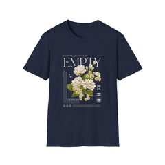 Floral Art Unisex Softstyle Girls T-Shirt - Celebrate Nature with 'EMPTY' Design