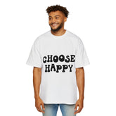 Choose Happy Oversized Tee for Positive Vibes
