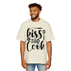 Funny Chef's Oversized Tee - 'Kiss the Cook' Shirt for Food Lovers