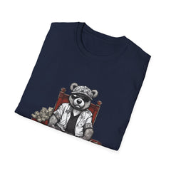 Funny Bear King Unisex Softstyle Teddy T-Shirt - Perfect for Casual Outings