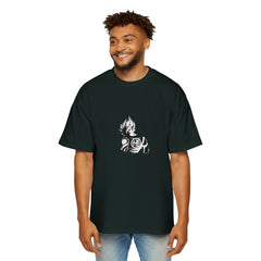 Men's Heavy Oversized DRAGON Tee with Bold Graphic Design