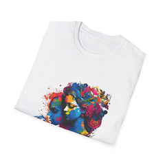 Devotional Printed T-Shirt with Colorful Woman Design