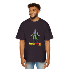 Dragon Ball Z Men's Heavy Oversized Tee - Cell Graphic Tee for Anime Fans