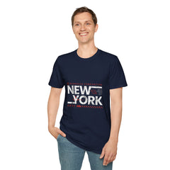 New York 2024 Unisex Softstyle Girls T-Shirt - Vintage Graphic Tee