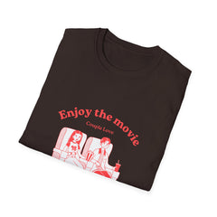 Cute Couples Movie Night Relatonship T-Shirt - Enjoy the Movie Design