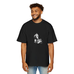 Men's Heavy Oversized DRAGON Tee with Bold Graphic Design