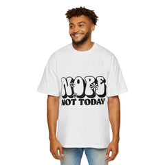 Men's Oversized Tee - 'Nope Not Today' Graphic T-Shirt