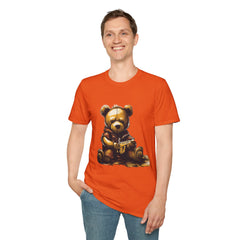 Cute Illustrated Bear Unisex Softstyle Teddy T-Shirt