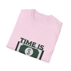 Unisex Softstyle Money T-Shirt - 'Time Is Money' Graphic Tee