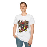 Skateboarder Graffiti Graphic T-Shirt - Unisex Softstyle Tee for Streetwear Enthusiasts