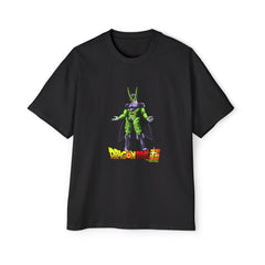 Dragon Ball Z Men's Heavy Oversized Tee - Cell Graphic Tee for Anime Fans