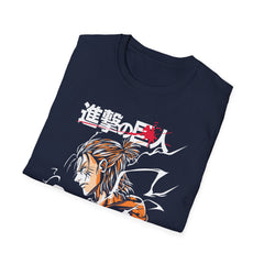 ATTACK ON TITAN ANIME Printed T-Shirt - Softstyle Black T-Shirt