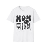 Mom Fuel Printed English quotes Unisex T-Shirt - Softstyle Coffee Lover Tee for Mothers