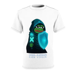Virtuals Pepe Meme Unisex Tee, Cool Graphic T-Shirt for Gamers, Funny Gift for Friends, Casual Wear, Unique AOP Design, Perfect for Birthdays