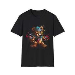 Edgy Graphic Teddy Bear T-Shirt - Unisex Softstyle Tee