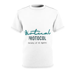 Virtual Protocol Unisex Tee, AI Agents Shirt, Tech Fashion, Geeky Gift, Casual Wear, Unique Graphic Tee