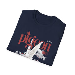 Pigeon Graphic Unisex Softstyle Girls T-Shirt - Trendy Streetwear Fashion