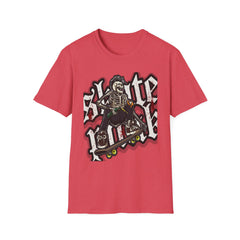 Skeleton Skateboarder Graffiti Unisex Softstyle T-Shirt - Perfect for Skate Lovers and Halloween