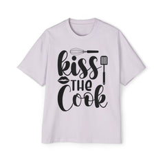 Funny Chef's Oversized Tee - 'Kiss the Cook' Shirt for Food Lovers
