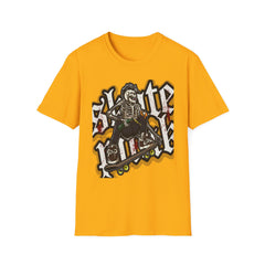 Skeleton Skateboarder Graffiti Unisex Softstyle T-Shirt - Perfect for Skate Lovers and Halloween