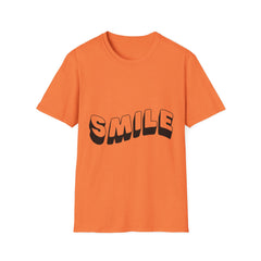 Unisex Softstyle "Smile" Printed English quotes T-Shirt - Perfect for Casual Outings, Gifts & Everyday Wear