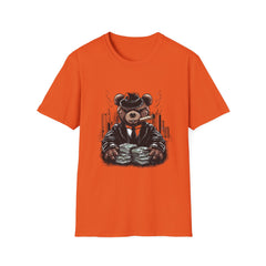 Gritty Urban Bear Unisex Softstyle Teddy T-Shirt - Cool and Trendy Streetwear