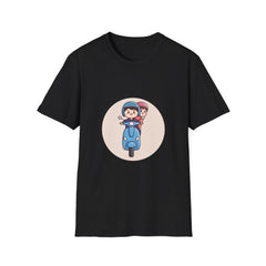 Fun Cartoon Scooter Ride Unisex Relatonship T-Shirt