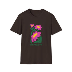 Flower Love Unisex Softstyle Girls T-Shirt - Vibrant Floral Design for Nature Lovers