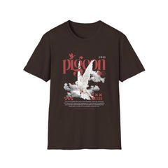 Pigeon Graphic Unisex Softstyle Girls T-Shirt - Trendy Streetwear Fashion