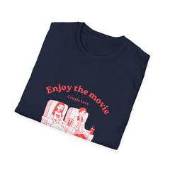 Cute Couples Movie Night Relatonship T-Shirt - Enjoy the Movie Design