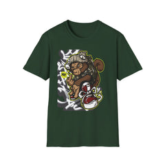Urban Graffiti Art T-Shirt - Unisex Softstyle Tee with Cool Character Design