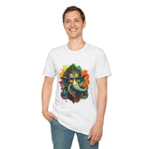 Devotional Printed T-Shirt - Colorful Art Tee for Spiritual Vibes