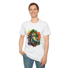 Devotional Printed T-Shirt - Colorful Art Tee for Spiritual Vibes