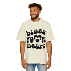 Men's Oversized T-Shirt - 'Bless Your Heart' Retro Graphic Tee