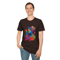Devotional Printed T-Shirt with Colorful Woman Design
