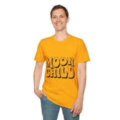 Moon Child Printed English quotes Unisex Softstyle T-Shirt - Dreamy and Chill Vibes