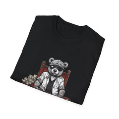 Funny Bear King Unisex Softstyle Teddy T-Shirt - Perfect for Casual Outings