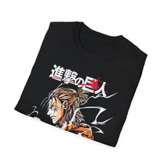 ATTACK ON TITAN ANIME Printed T-Shirt - Softstyle Black T-Shirt