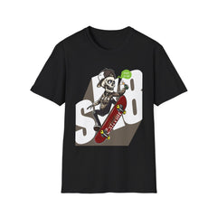 Skateboarding Dog Graffiti Graphic T-Shirt - Unisex Softstyle Tee