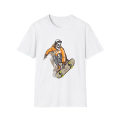 Cool Skateboarder Graffiti Graphic Unisex T-Shirt - Perfect for Streetwear Enthusiasts