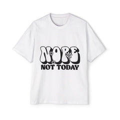 Men's Oversized Tee - 'Nope Not Today' Graphic T-Shirt