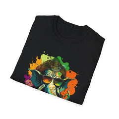 Devotional Printed T-Shirt - Colorful Art Tee for Spiritual Vibes
