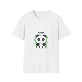 Hello Panda Unisex Softstyle Girls T-Shirt - Cute Animal Graphic Tee