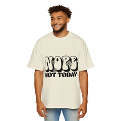 Men's Oversized Tee - 'Nope Not Today' Graphic T-Shirt
