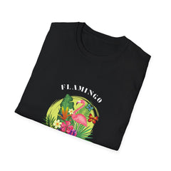 Flamingo Beach Club Unisex Softstyle Summer T-Shirt - Tropical Vibes