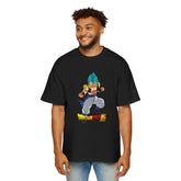 Dragon Ball Super Men's Heavy Oversized Tee - Retro Anime Graphic Shirt